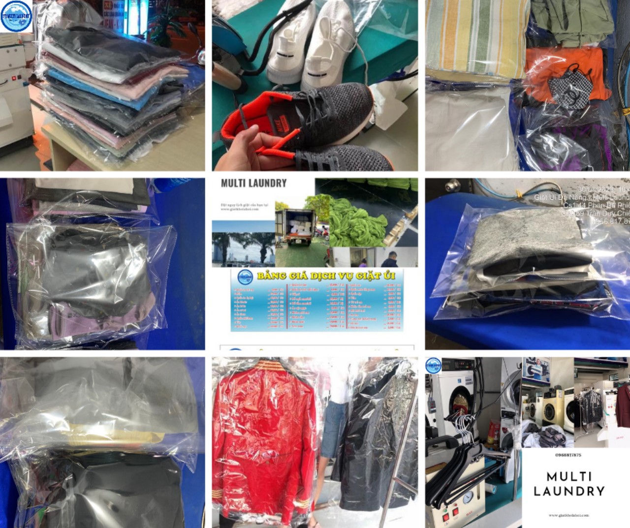 Các sản phẩm mà Da Nang Laudry Multi nhận giặt